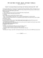 TÀI LIỆU ÔN TẬP TẠI NHÀ - KHỐI 7 (Tuần 5)