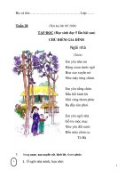 Phiếu học tập lớp 1 tuần 28