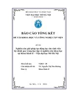 Nghiên cứu giải pháp tạo động lực cho sinh viên hệ chính quy trong học tập và nghiên cứu khoa học tại khoa kinh tế   viện đại học mở hà nội  