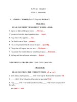 Đáp án bài dạy Môn Anh Văn - Tuần 23(Từ Khối 1 - Khối 5)