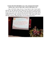 TUYÊN TRUYỀN PHỔ BIẾN CÁC LUẬT, NGHỊ QUYẾT ĐƯỢC THÔNG QUA TẠI KỲ HỌP THỨ 9, QUỐC HỘI KHOÁ XIV.