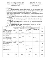 Đề thi học kỳ I - Khối 6 -  Bộ môn Toán học