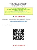 Nội dung ôn tập môn Tin học khối 6, 7, 8, 9 lần 2