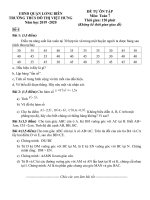 Bài tập ôn tập tại nhà môn Toán học 7