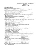 Đề kiểm tra giữa kì 1 lớp 12 môn Địa 2018 - THPT Quang Trung