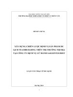 Du lịch, Sản phẩm du lịch, Chiến lược định vị, Công ty dịch vụ lữ hành Saigontourist