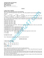 Đề kiểm tra 15 phút lớp 9  môn Sử học kì 2 - trường THCS Nguyễn Huệ