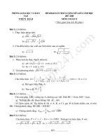 Đề thi giữa kì 1 lớp 9 môn Toán 2018 - THCS Tiền Hải