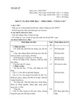 tiếp tục ôn và hoàn thiện bài thể dục thuộc 8 động tác bài tdptc