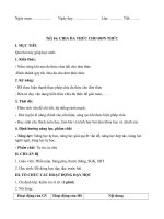 Tiết 16_ Chia Đa thức cho Đơn Thức