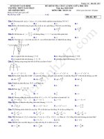 Đề thi giữa kì 1 lớp 12 môn Toán 2018 - 2019 THPT Nam Trực