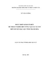 Khoa học quản lý; Kinh tế biển; Phát triển kinh tế biển; Quản lý nông nghiệp; Business Administration; Strategic planning