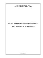 tài liệu tập huấn ctgdpt 2018 môn mĩ thuật  tiểu học huỳnh văn ngỡi