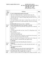 Đáp án đề thi học sinh giỏi môn địa lí lớp 9 vòng 1, Phòng GD&ĐT huyện Bình Giang, Hải Dương 2014-2015 - Học Toàn Tập