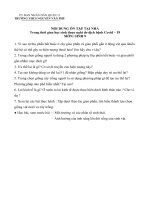 Nội dung ôn tập cho học sinh trong thời gian nghỉ học do dịch bệnh Covid - 19 Khối 9