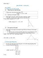 HỆ THỐNG LÝ THUYẾT VÀ BÀI TẬP HÌNH HỌC 7.