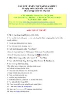 Nội dung ôn tập môn Tin học khối 6, 7, 8, 9 lần 2