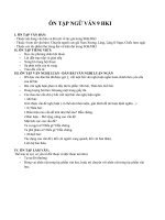 Hướng dẫn ôn tập KT HK1 - Năm học 2017.2018 môn Ngữ văn - Khối 9