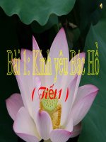 ĐẠO ĐỨC 3- TUẦN 1- KÍNH YÊU BÁC HỒ (TIẾT 1)