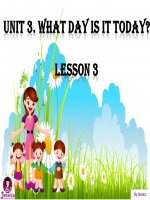 Tiếng Anh 4 - Tuần 5 - Unit 3 - Lesson 3 - What day is it today? - Hồng Nhung