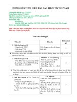 HƯỚNG DẪN THỰC HIỆN BÁO CÁO THỰC TẬP SƯ PHẠM