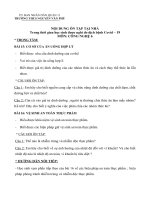 Nội dung ôn tập cho học sinh trong thời gian nghỉ học do dịch bệnh Covid - 19Khối 6