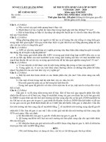 Đề thi vào lớp 10 chuyên Sinh tỉnh Quảng Bình niên khóa 2019-2020 - Học Toàn Tập