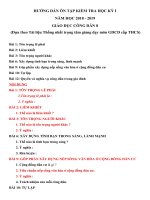 Hướng dẫn ôn tập KT HK1 - Năm học 2018.2019 môn Giáo dục công dân - Khối 8