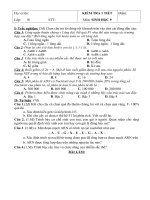 Sinh học 9 – Đề kiểm tra 1 tiết – Bài số 2 (2015-2016) - Website Trường THCS Phan Bội Châu - Đại Lộc - Quảng Nam