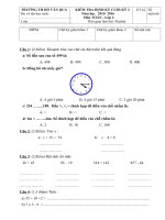 Đề KT môn Toán lớp 2 cuối kỳ II năm học 2015 -2016 - Trường TH Đỗ Văn Quả