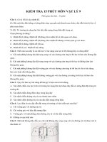 Download Đề kiểm tra 15 phút vật lý 9 HKI