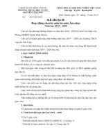 MÂU KẾ HOẠCH HOẠT ĐỘNG CHUYÊN MÔN TỔ VĂN THÊ MỸ NĂM HỌC 2019-2020