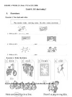 NỘI DUNG ÔN TẬP TRỰC TUYẾN CHO HỌC SINH KHỐI 3BỔ SUNG TUẦN 22,23
