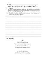 phiếu bài tập  khối 3  tuần 27  tiểu học chi lăng