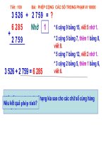 Toán 3 tuàn 20 Phép cộng các số trong phạm vi 10000