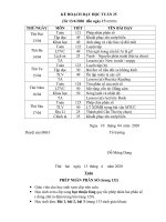 Kế hoạch dạy học trực tuyến lớp 4 - Tuần 25.