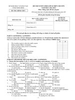 Đề thi chuyên Tiếng Anh Ninh Bình 2012-2013 - Học Toàn Tập