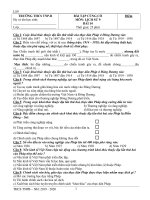 Bài tập trắc nghiệm Lịch sử 9 - Bài 14