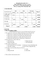 Sinh 8 _ Đề kiểm tra HK1 - Website Trường THCS Phan Bội Châu - Đại Lộc - Quảng Nam