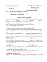 đề và đáp án kiểm tra học kì 1  lịch sử 8  năm học