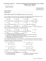 Đề thi tốt nghiệp THPT Quốc Gia môn Vật lí PB 2006-2007 lần 2 mã đề 419 - Học Toàn Tập