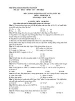 Đề cương thi kiểm tra giữa học kì 1 môn sinh học lớp 9, trường THCS Phước Nguyên, TP Bà Rịa, Tỉnh Bà Rịa Vũng Tàu 2020-2021 - Học Toàn Tập