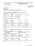 Đề thi tốt nghiệp THPT Quốc Gia môn Hóa học phân ban 2007-2008 lần 2 mã đề 729 - Học Toàn Tập