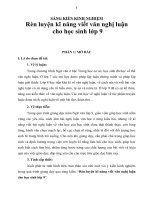 SKKN Rèn luyện kĩ năng viết văn nghị luận cho học sinh lớp 9