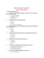 3000 CÂU TRẮC NGHIỆM SẢN KHOA (SINH LÝ PHỤ KHOA) _ NGÀNH Y (có đáp án FULL)