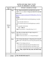 Hướng đẫn dạy học trực tuyến lớp 5 (từ ngày 30-3 đến 3-4)