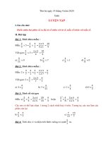 Nội dung bài học trực tuyến lớp 4