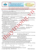 File in ra để làm (Trắc nghiệm lý thuyết Giao thoa ánh sáng)