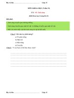 BÀI DẠY TRỰC TUYẾN KH,LS,ĐL 4, TUẦN 23