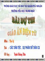 Bài giảng điện tử Các dân tộc và sự phân bố dân cư - Địa lý lớp 5